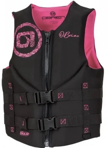 (NY) 2 st. Flytväst O’brien, Ladies traditional Neo pink vest, stl. S och XS